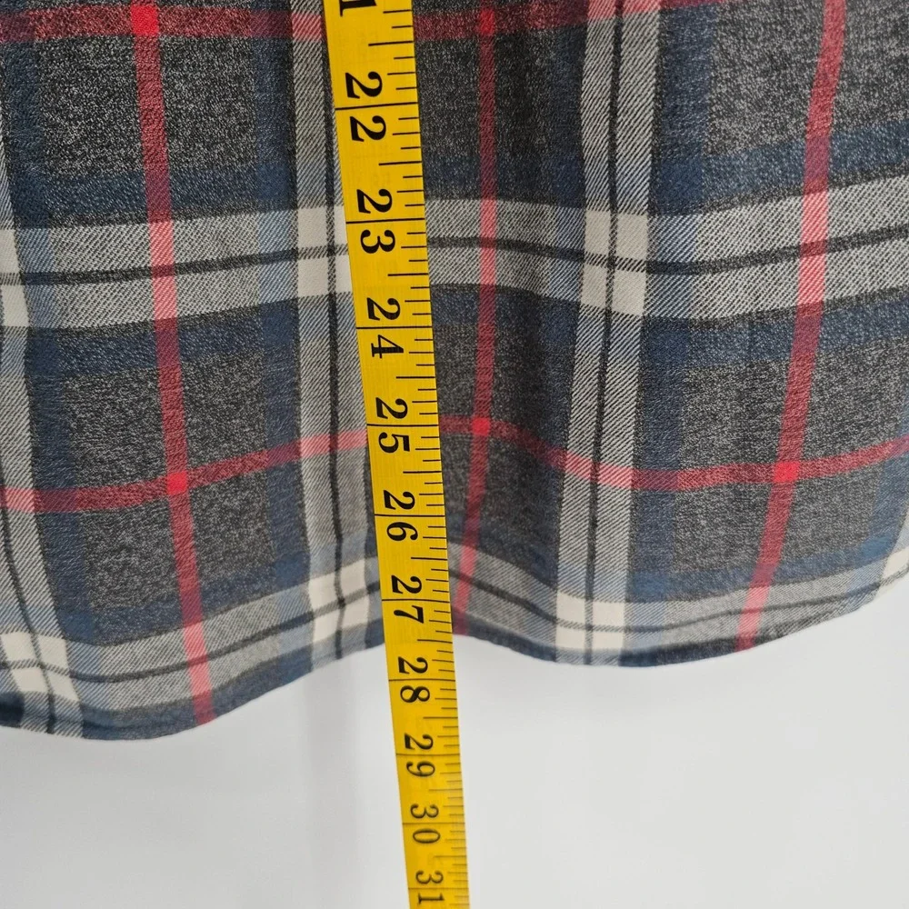 J Crew Men's Slim Fit‎ Plaid Flannel Button Down Shirt Long Sleeve Size L